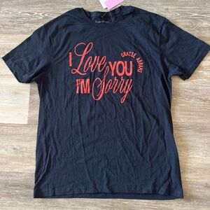 NWT Gracie Abrams Women’s Graphic T-Shirt Black Size L